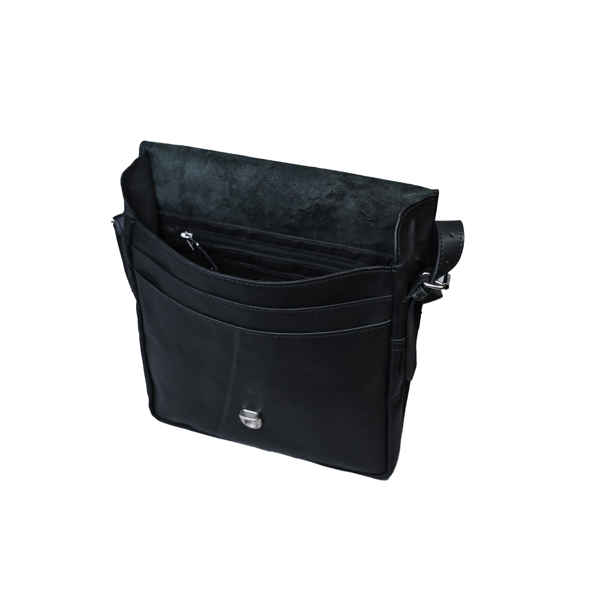 Slim Leather Messenger Bag with Tablet Sleeve | LE-3862