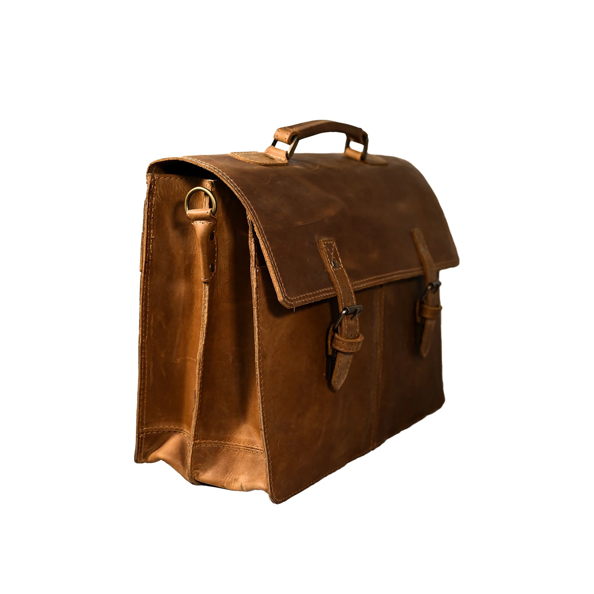 Handmade Cowskin Leather Briefcase & Messenger Bag | LE-9248