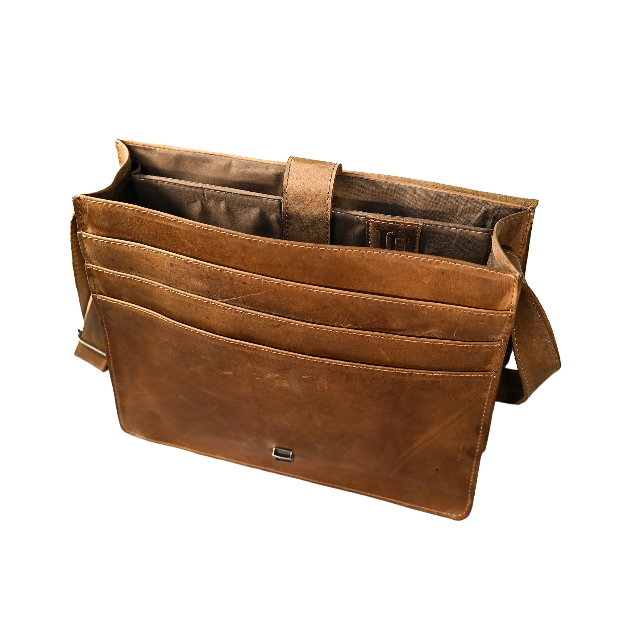 Premium Cowskin Leather Messenger Bag | LE-3826