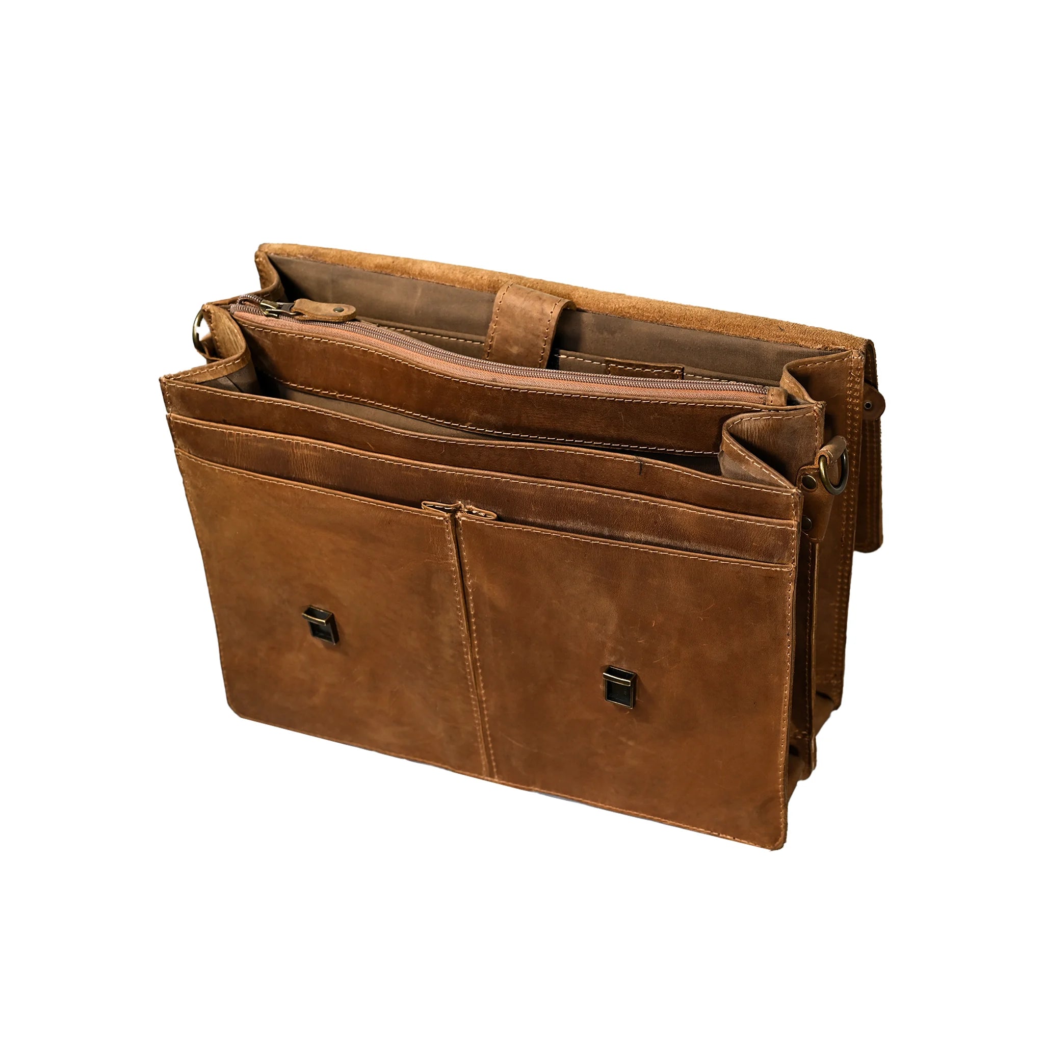 Handmade Cowskin Leather Briefcase & Messenger Bag | LE-9248