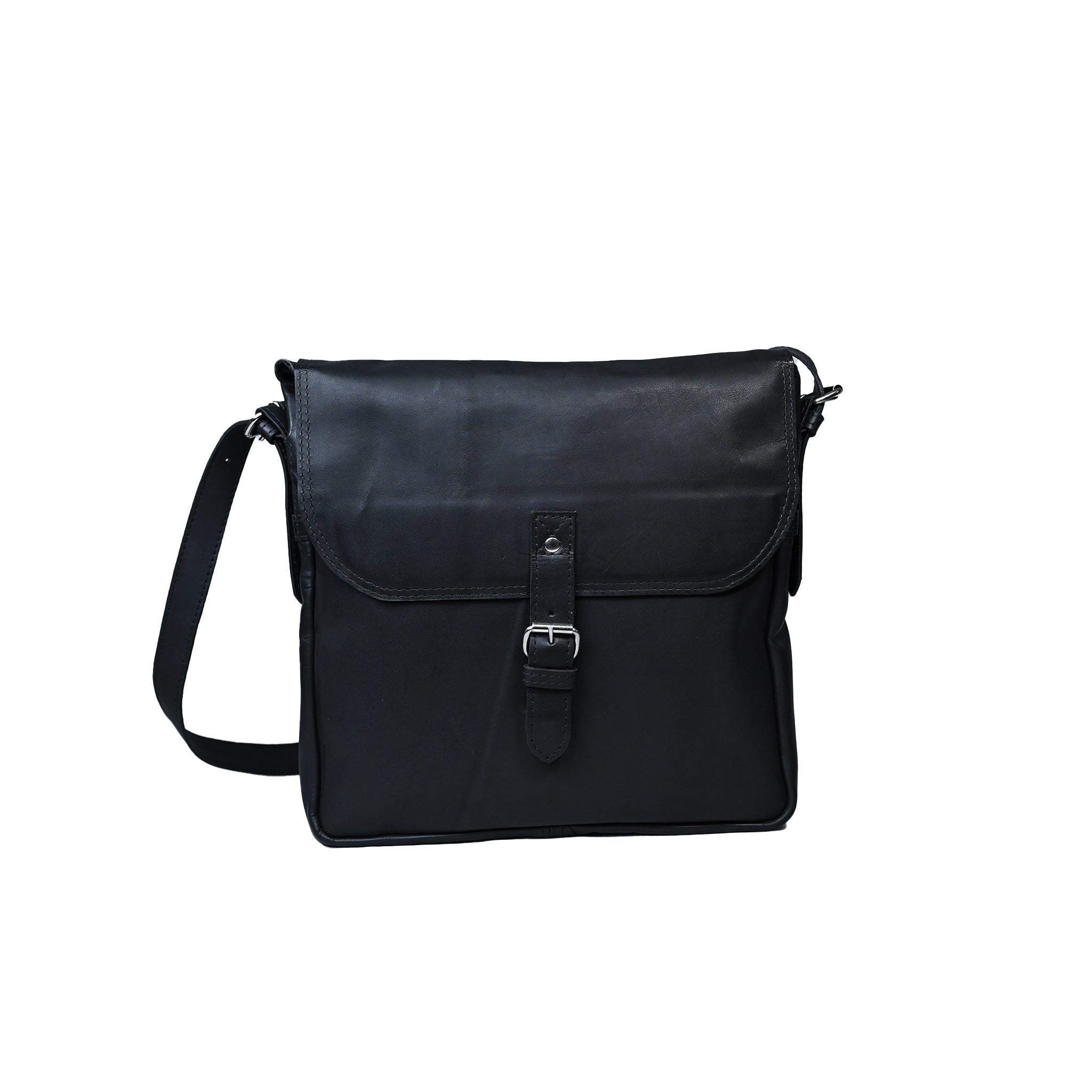 Slim Leather Messenger Bag with Tablet Sleeve | LE-3862