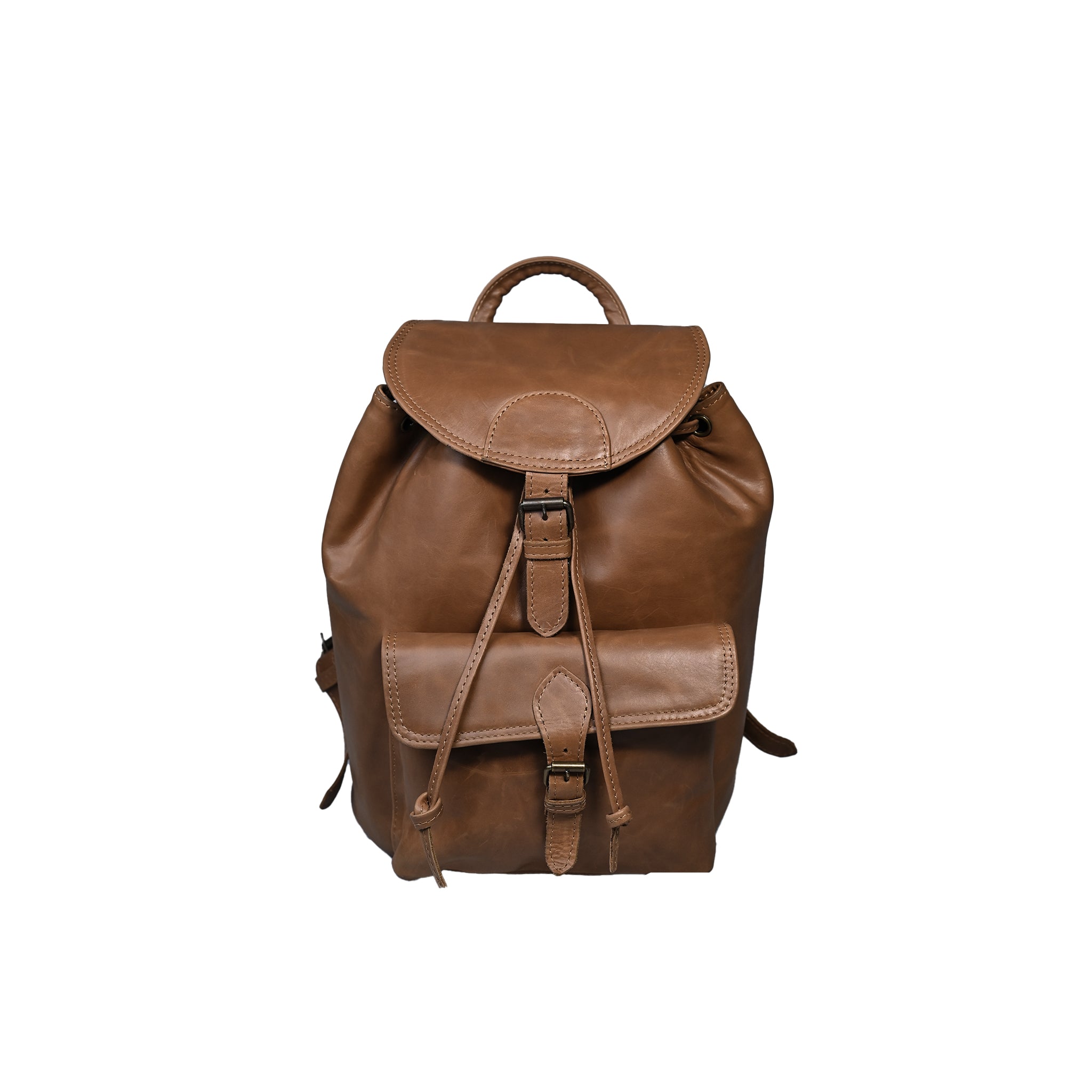 Handmade Leather Drawstring Backpack | LE-2212