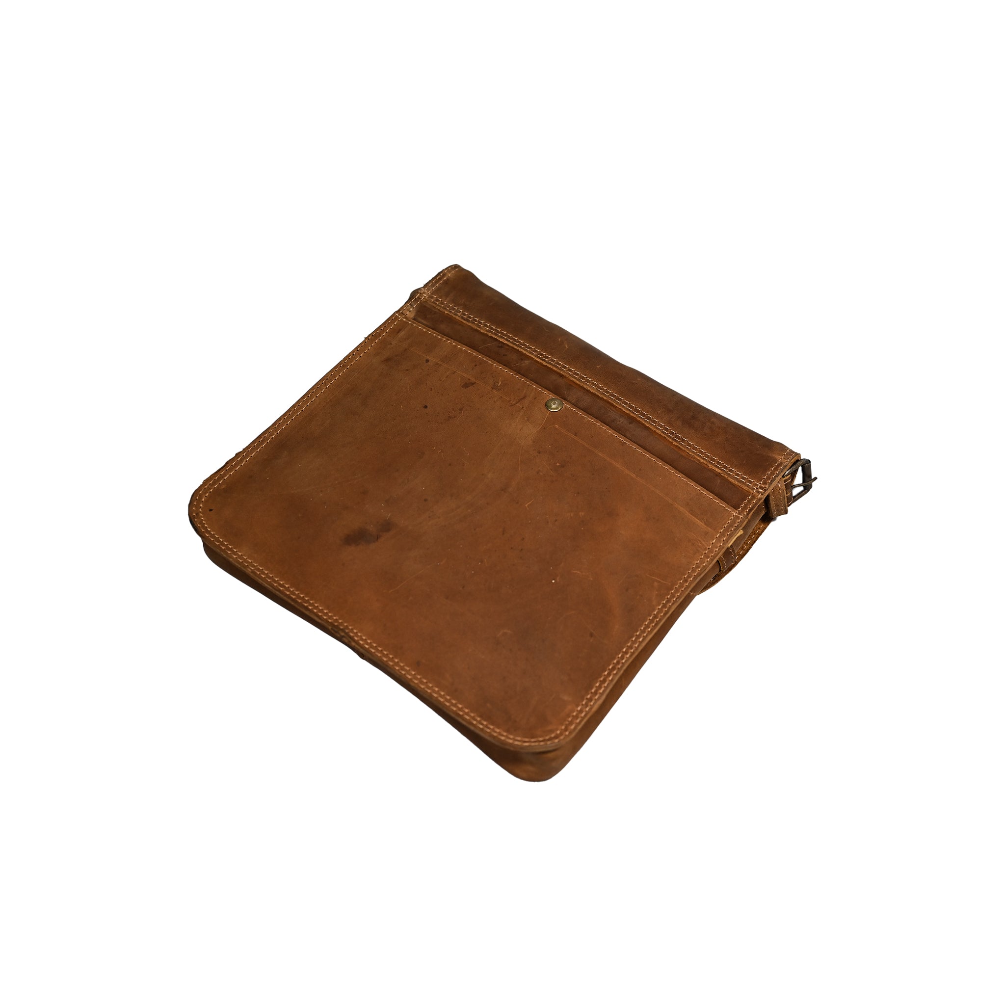 Slim Leather Messenger Bag with Tablet Sleeve | LE-3862