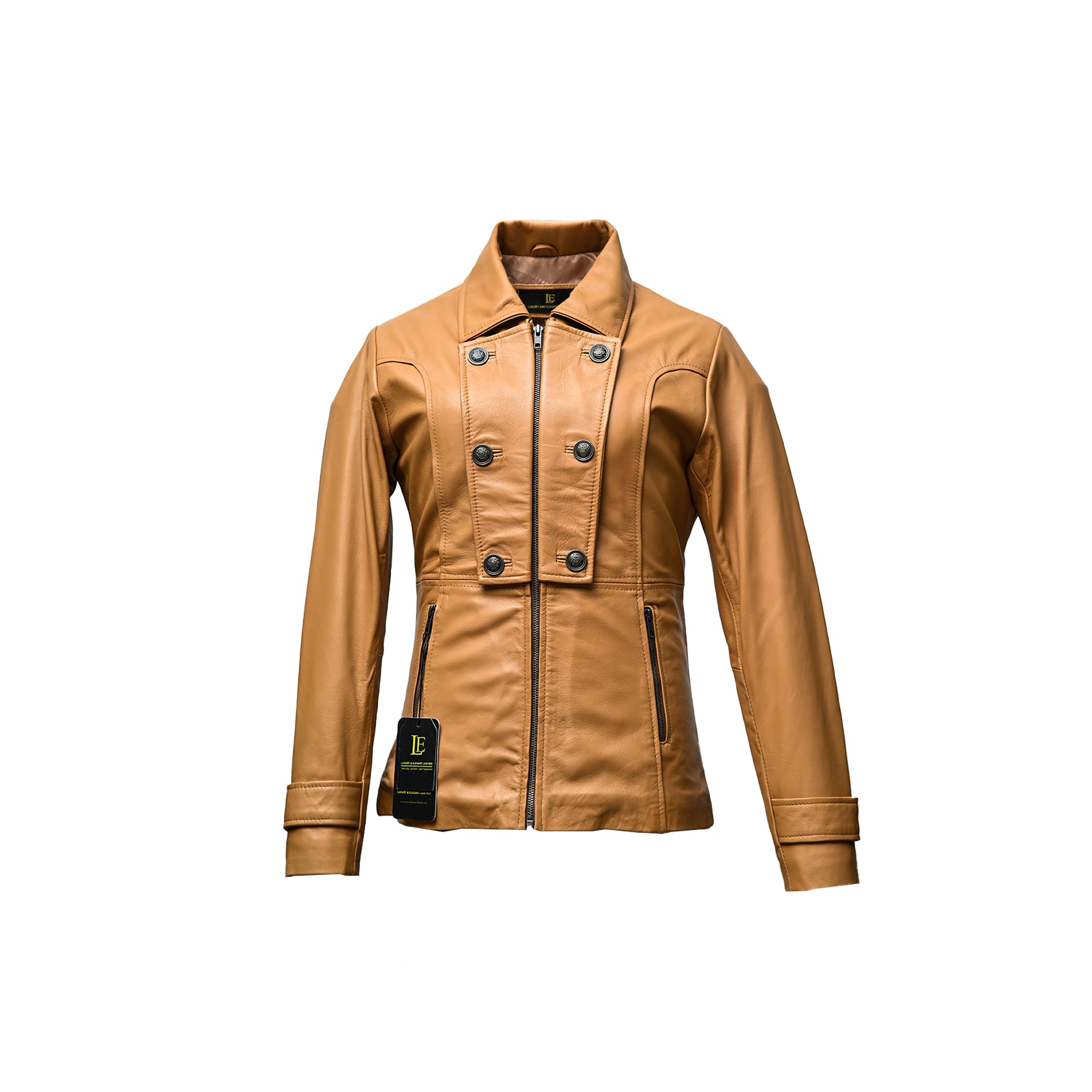 Double-Button Panel Zip Jacket | LE-115