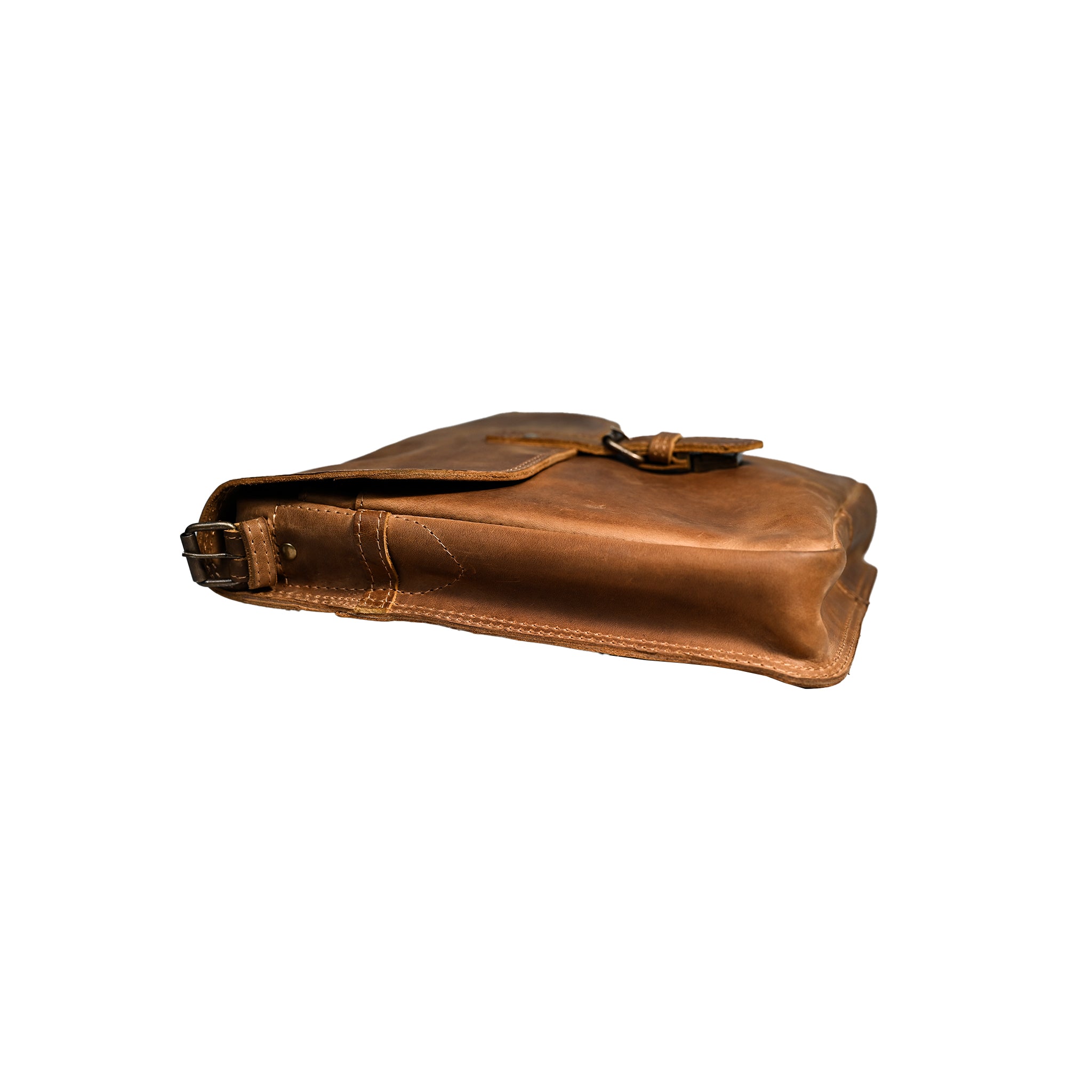 Slim Leather Messenger Bag with Tablet Sleeve | LE-3862