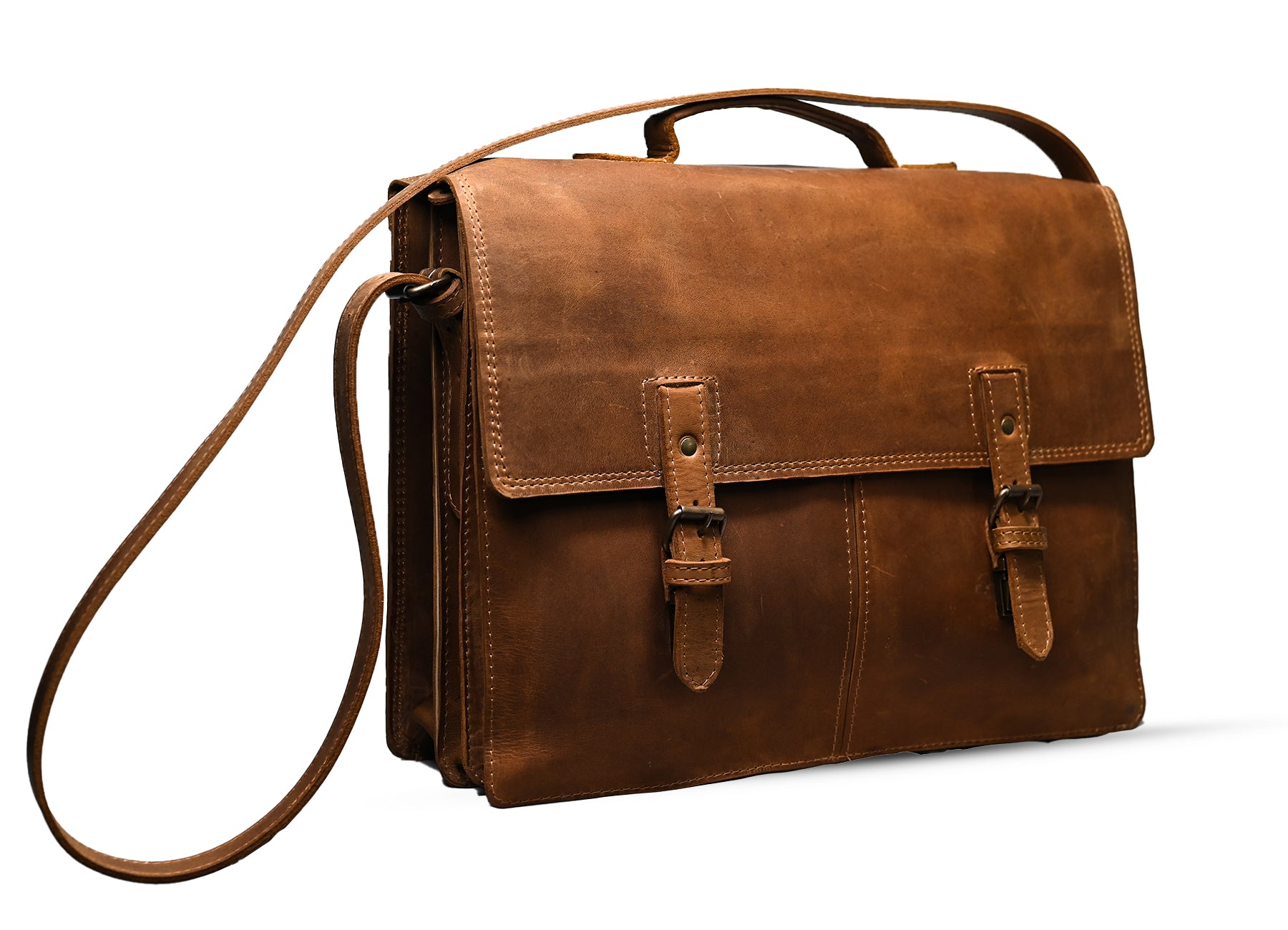 Belted Luxe Leather Trench Coat